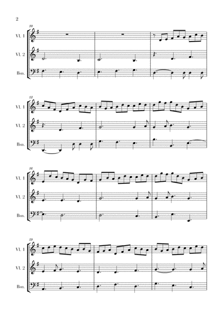 Bach Jesu Joy Of Mans Desiring For 2 Violins And Bassoon Page 2