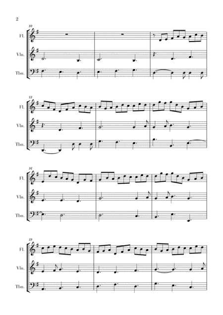 Bach Jesu Joy Of Mans Desiring For Flute Violin And Trombone Page 2