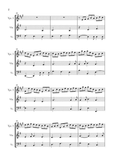 Bach Jesu Joy Of Mans Desiring For Trumpet Violin And Cello Page 2