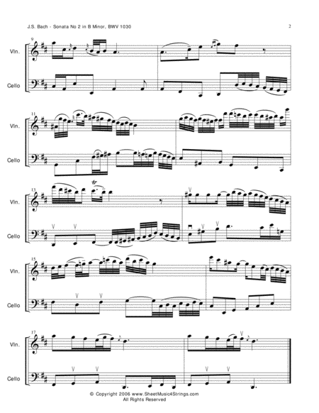 Bach Js Andante For Violin And Cello Page 2