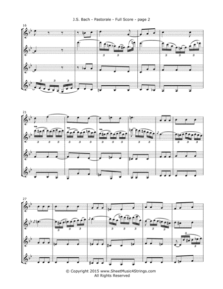 Bach Js Pastorale In F For Four Violins Page 2