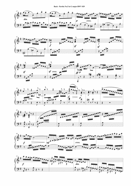Bach Partita No 5 In G Major Bwv 829 For Piano Page 2