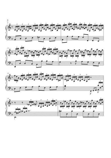 Bach Prelude No 6 In Dm Well Tempered Clavier Bwv 851 Page 2