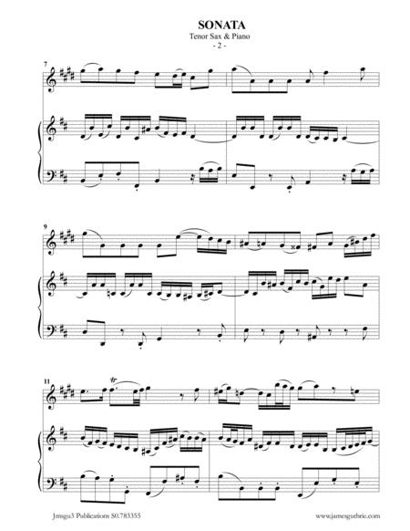 Bach Six Sonatas Bwv 1030 1035 For Tenor Sax Piano Page 2