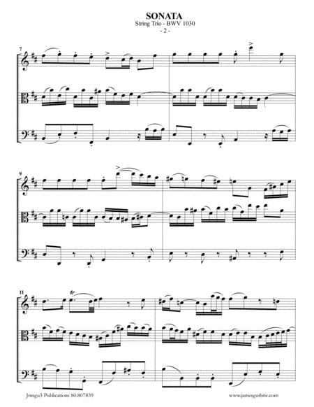 Bach Sonata Bwv 1030 For String Trio Page 2