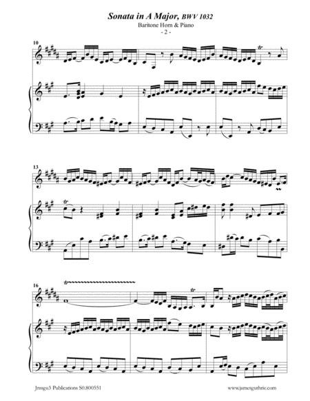 Bach Sonata Bwv 1032 For Baritone Horn Piano Page 2