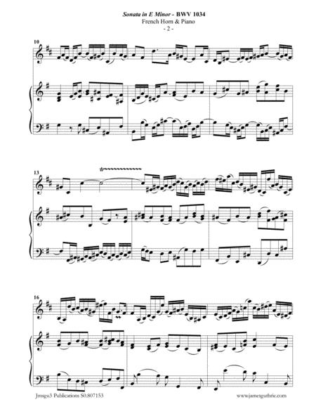 Bach Sonata Bwv 1034 For French Horn Piano Page 2