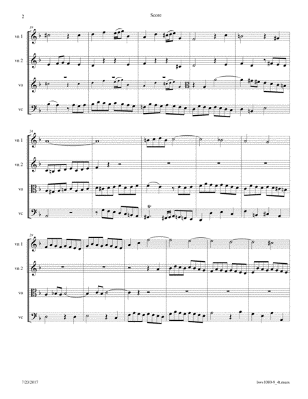 Bach The Art Of Fugue Bwv 1080 Fugue No 9 Arr For String Quartet Page 2