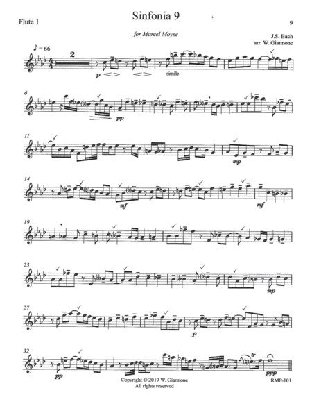 Bach Three Part Invention 9 For 3 Flutes Page 2