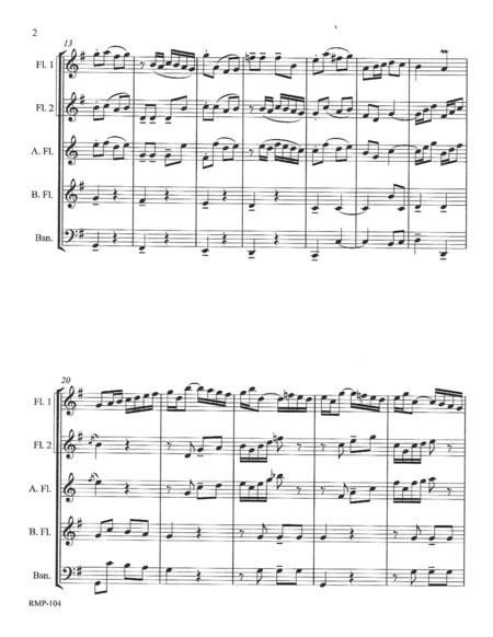 Bach Trio Sonata No 6 In G Major Full Score Flute1 2 3 Altofl Oboe Bassoon Page 2