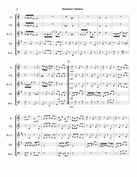 Bachelors Button Rag W C Powell Woodwind Quintet Page 2