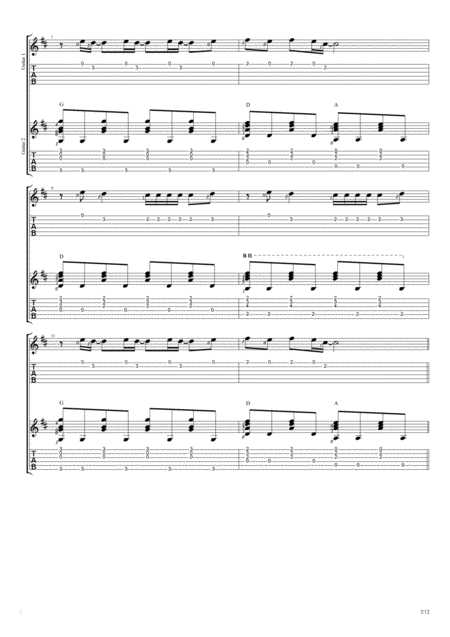 Back To December Fingerstyle Guitar Duet Page 2
