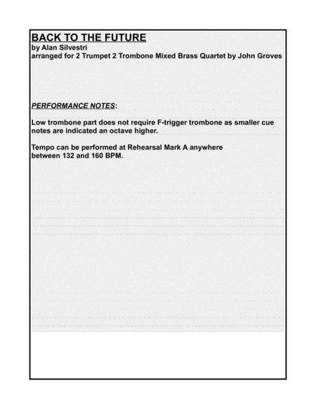 Back To The Future 2 Trumpet 2 Trombone Mixed Brass Quartet Page 2