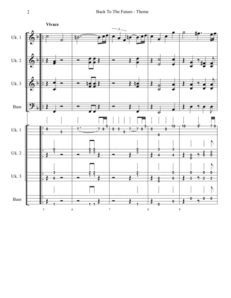 Back To The Future Theme For Ukulele Orchestra Ensemble 3 Or More Ukuleles Bass Page 2