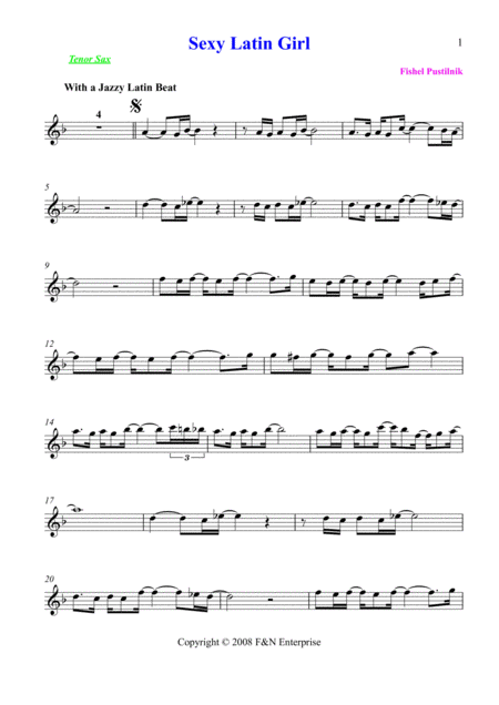 Background For Sexy Latin Girl For Tenor Sax Page 2