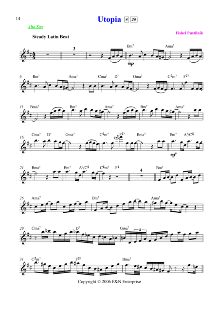 Background For Utopia For Alto Sax Page 2