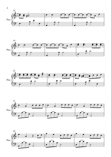 Bad Guy A Minor By Billie Eilish Piano Page 2