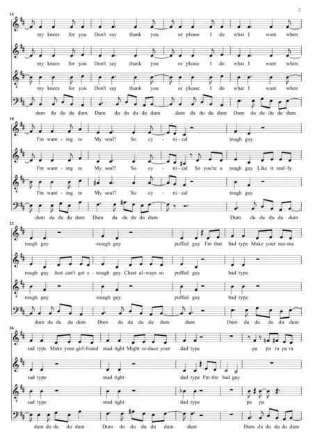 Bad Guy Billie Eilish For Satb Choir A Cappella Page 2