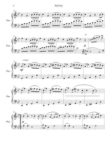 Bad Guy Piano Solo Page 2