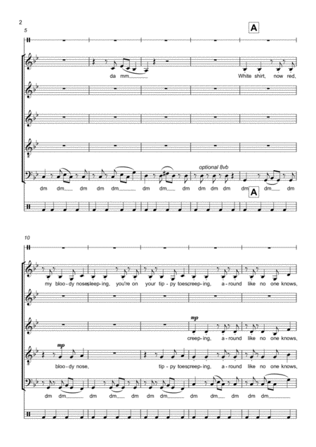 Bad Guy Satb With Vocal Percussion Page 2