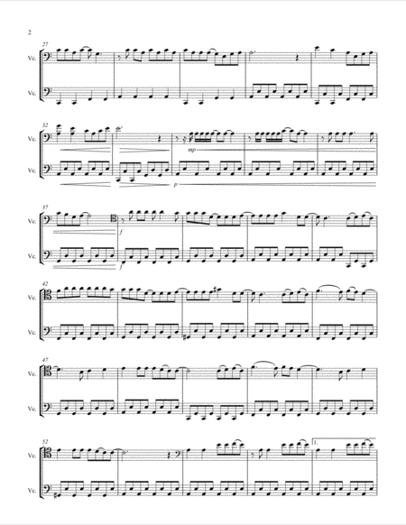 Bad Romance Cello Duet Lady Gaga Arr Cellobat Page 2