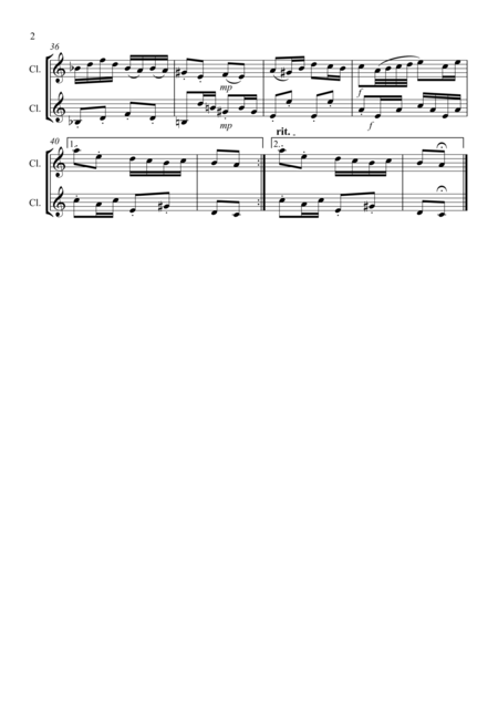 Badinerie Duet Clarinets Page 2