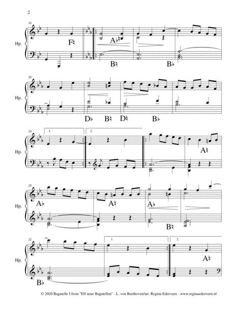 Bagatelle I Beethoven Pedal Harp Solo Page 2