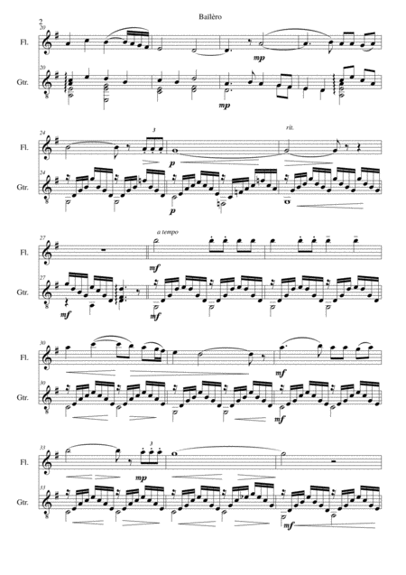 Bailero For Flute And Guitar Page 2