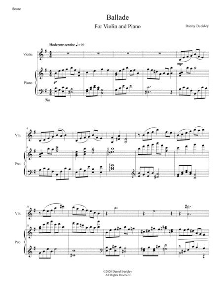 Ballade For Violin And Piano Page 2