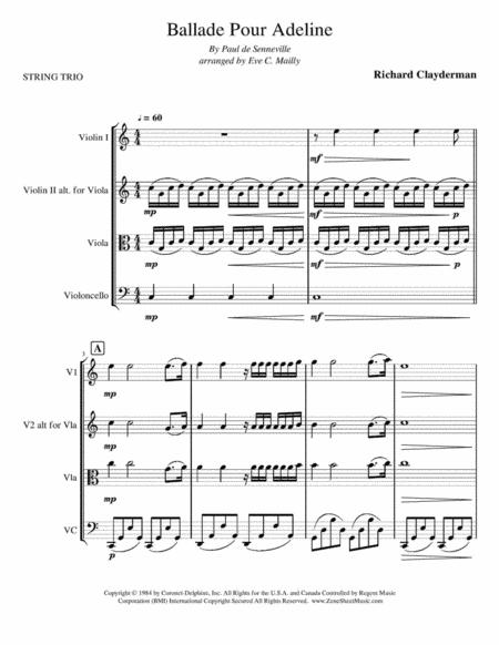 Ballade Pour Adeline String Trio Page 2