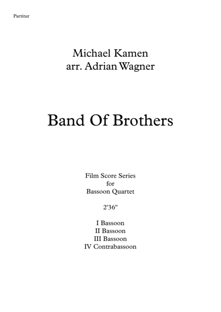 Band Of Brothers Michael Kamen Bassoon Quartet Arr Adrian Wagner Page 2