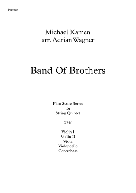 Band Of Brothers Michael Kamen String Quintet Arr Adrian Wagner Page 2