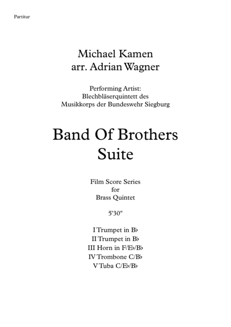 Band Of Brothers Suite Michael Kamen Brass Quintet Arr Adrian Wagner Page 2