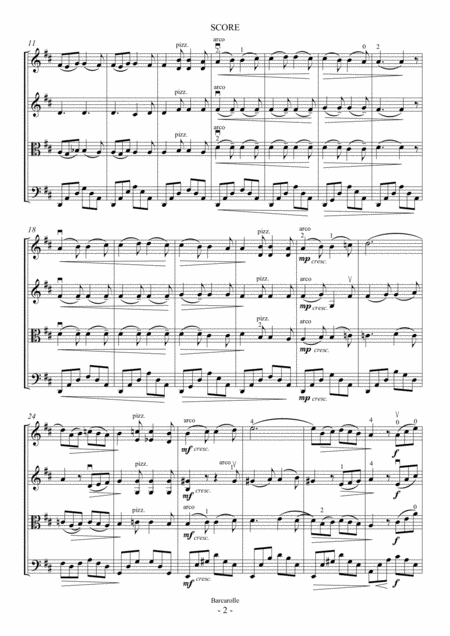 Barcarolle For String Quartet Page 2