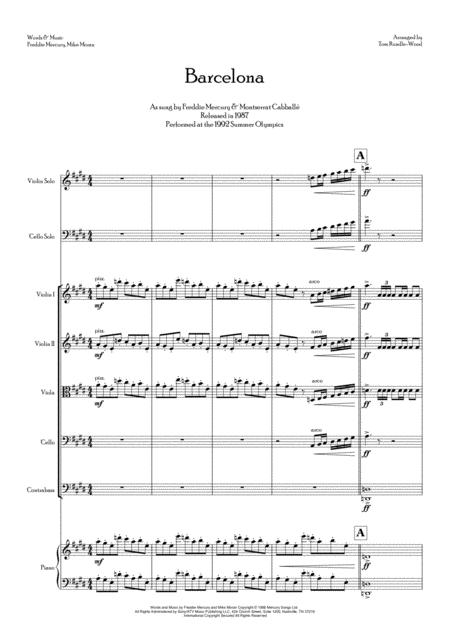 Barcelona For Strings Piano Page 2