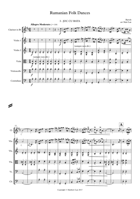 Bartok Rumanian Folk Dances Reduced Orchestra Page 2