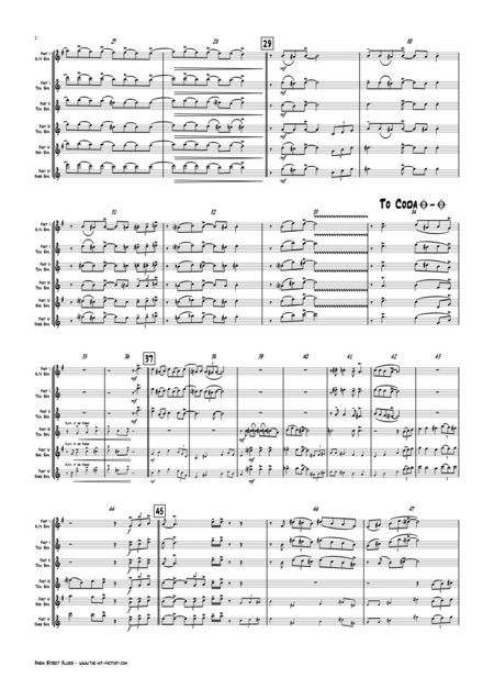 Basin Street Blues Saxophone Quartet Jazz Page 2