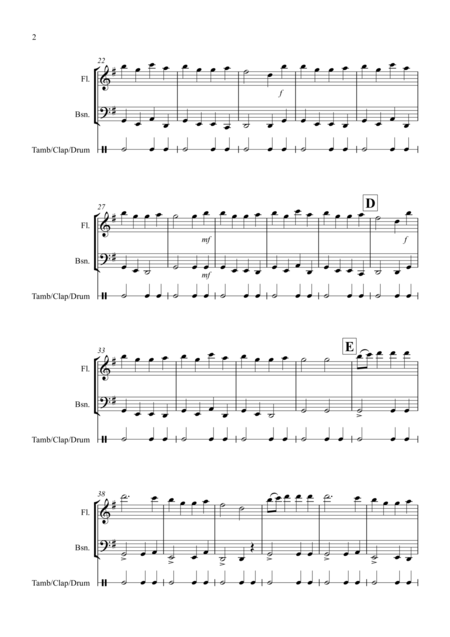 Basse Dance By Susato For Flute And Bassoon Duet Page 2