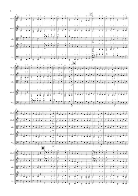 Basse Dance By Susato For String Quartet Page 2