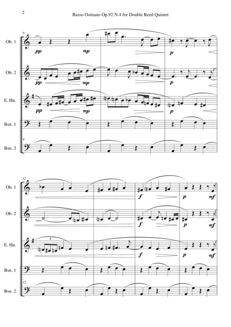 Basso Ostinato Op 92 N 4 For Double Reed Quintet Page 2