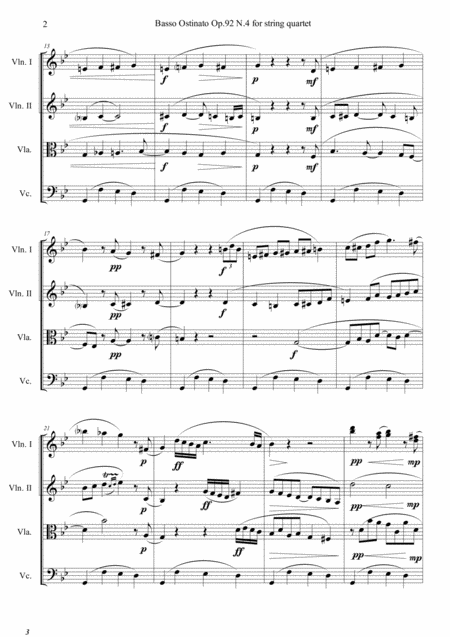 Basso Ostinato Op 92 N 4 For String Quartet Page 2