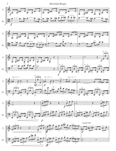 Bassoonet Boogie For Clarinet And Bassoon Page 2