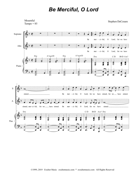 Be Merciful O Lord Duet For Soprano And Alto Solo Page 2