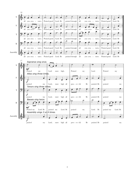 Be Praised My Lord Sab A Cappella Page 2