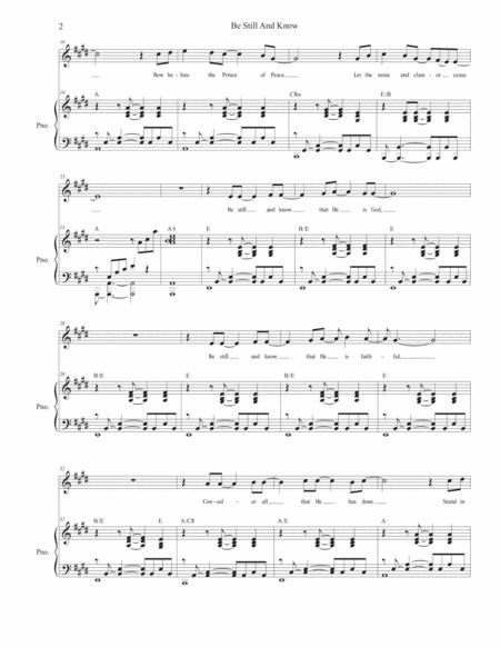 Be Still And Know Unison Choir High Key Page 2