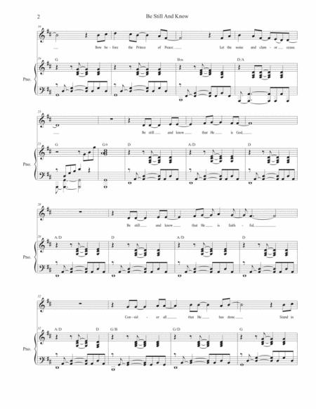 Be Still And Know Unison Choir Medium High Key Page 2