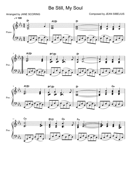 Be Still My Soul Piano Solo Page 2