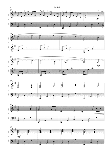 Be Still The Fray Easy Piano By Barbara Arens Page 2