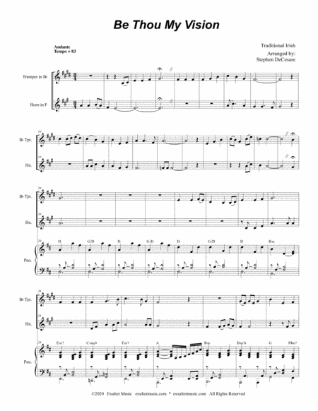 Be Thou My Vision Duet For Bb Trumpet And French Horn Page 2