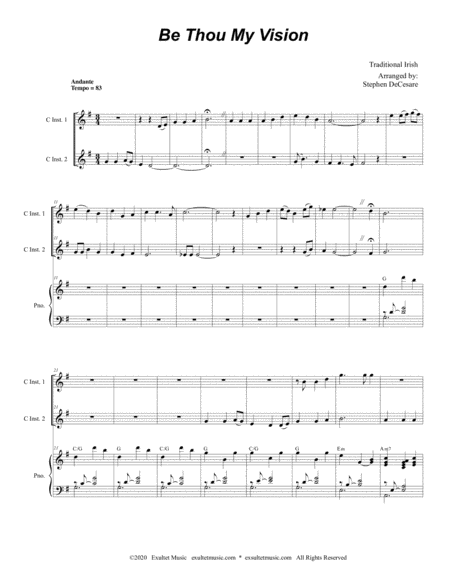 Be Thou My Vision Duet For C Instruments Page 2